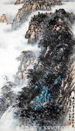 《故山似画屏 云深不知处》138x69cm